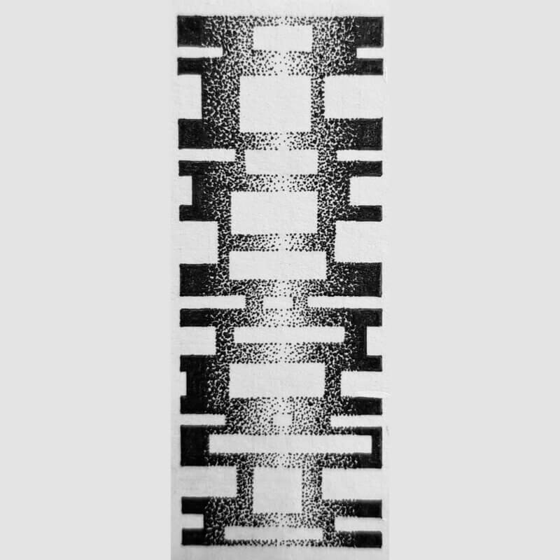 tatouage flash forme lignes degrade rectangle abstrait